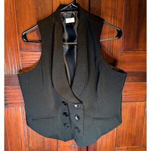 Suzy Sheir Black Double breasted vest Size XL